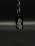 Personalisierte Halskette / Schlüsselanhänger mit Foto & Gravur