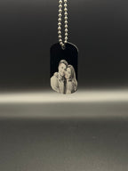 Personalisierte Halskette / Schlüsselanhänger mit Foto & Gravur